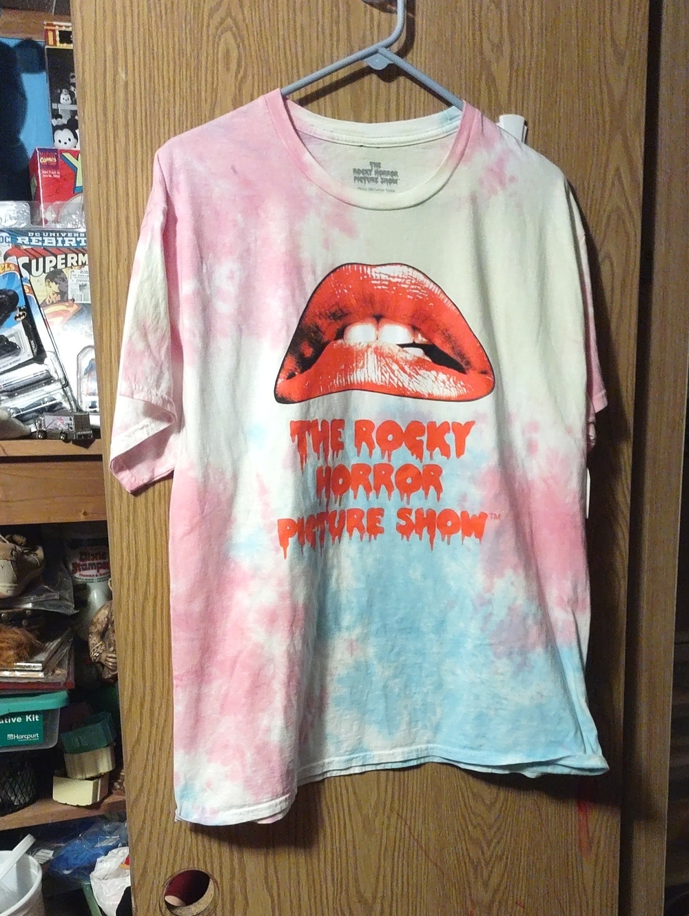Rocky Horror Tie-Dye Graphic Tee - Pink & Blue